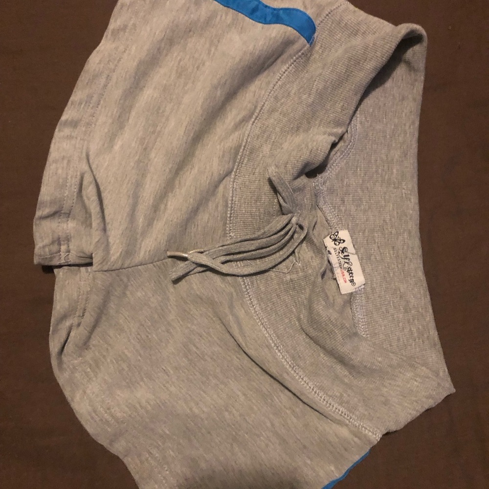 Self Esteem Blue and Gray Athletic Shorts